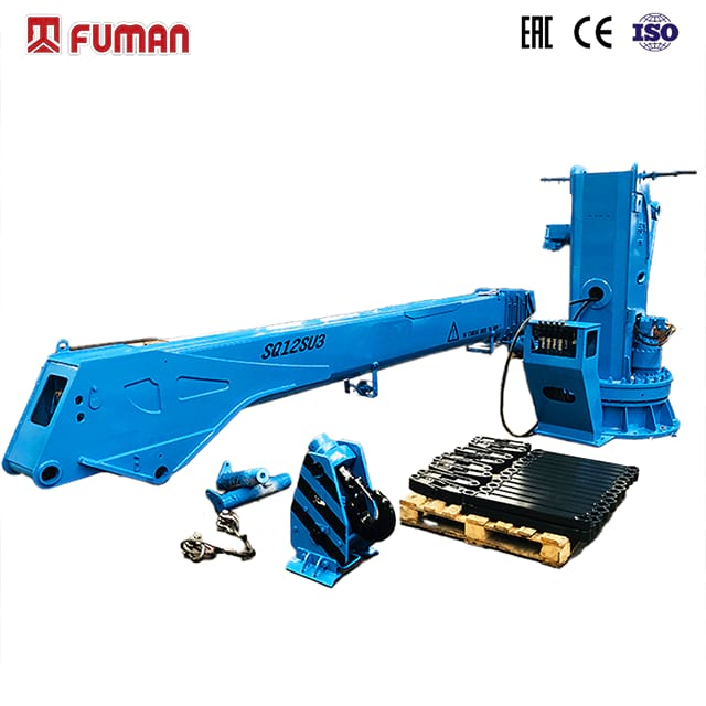 Fuman 8 Ton Telescopic Boom Lifting Marine Hydraulic Marine Crane