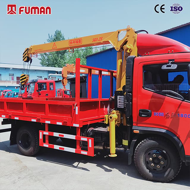 Truck Mounted Crane Boom in Operation