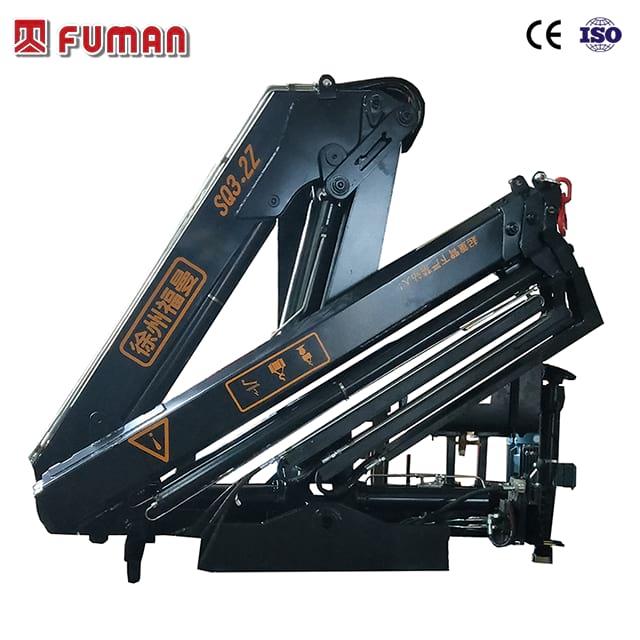 working radius of a knuckle boom crane